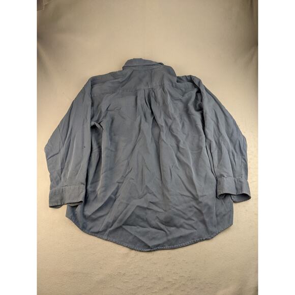 Mens Bulwark FR Fire Resistant Button Up Long Sleeve Shirt Size XXL 2XL Blue - Picture 2 of 12